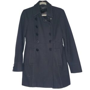 Bebe Black Peacoat Tailored Silhouette
